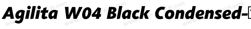 Agilita W04 Black Condensed字体转换